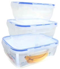 Plastový box na potraviny set 3ks 0,8 L , 1,4 L , 2,3 L