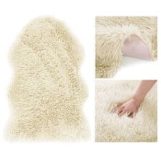 vyprodejpovleceni Béžový koberec DOKKA z umělé ovčí kůže 60x90cm
