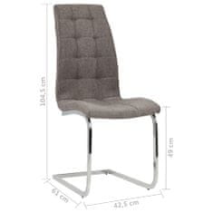 shumee Konzolové židle, 6 ks, barva taupe, čalouněné látkou