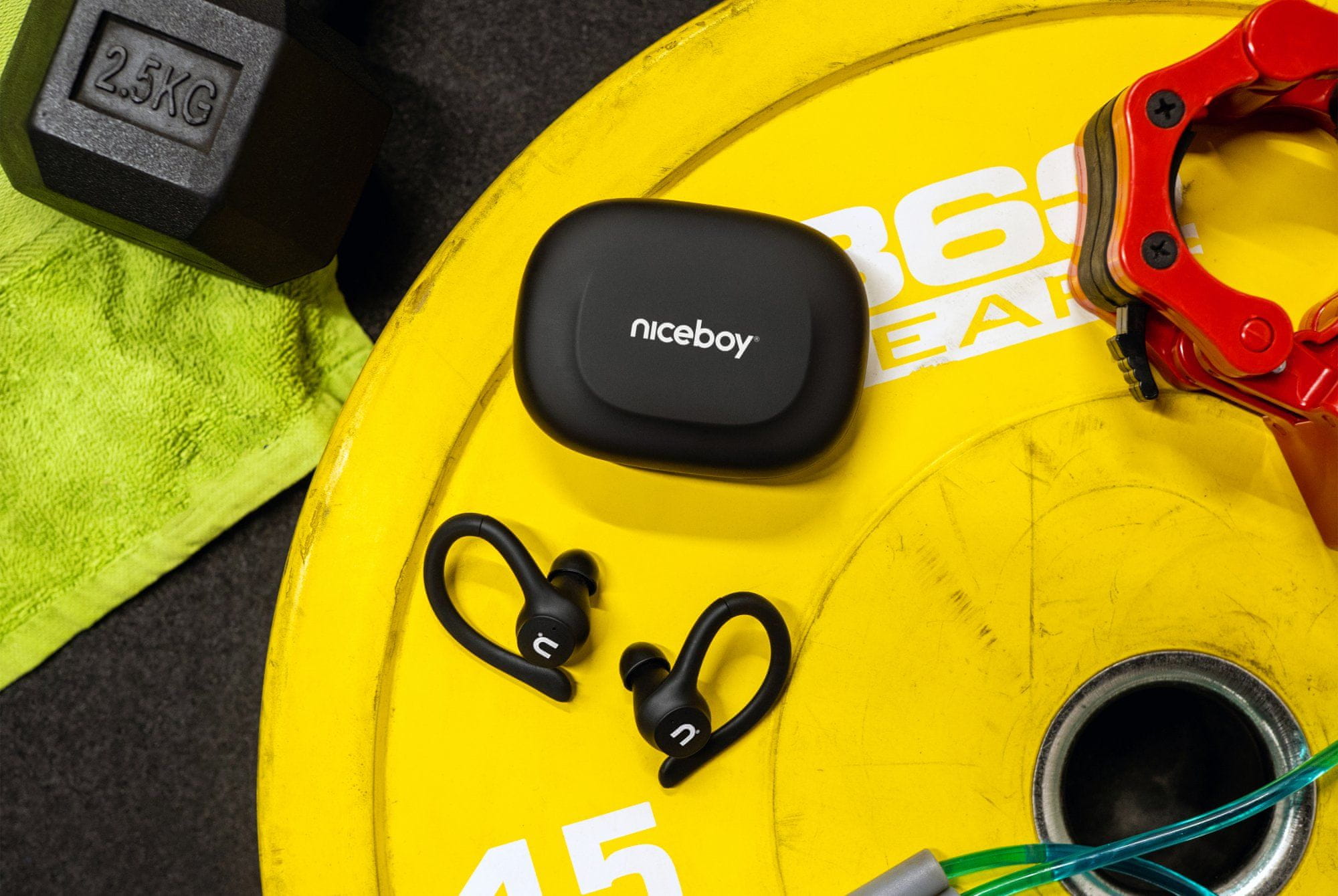  niceboy hive beans hordozható bluetooth fülhallgató vezeték nélküli ipx6 aac sbc töltőtok 25 órás teljes üzemidő sportolók számára alkalmas mikrofon handsfree hangvezérlés csúcsminőségű hang 8mm nagyteljesítményű meghajtók maxxbass technológia