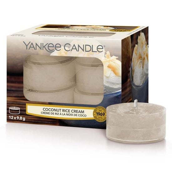 Yankee Candle čajové svíčky Coconut Rice Cream (Krém s kokosovou rýží) 12 ks