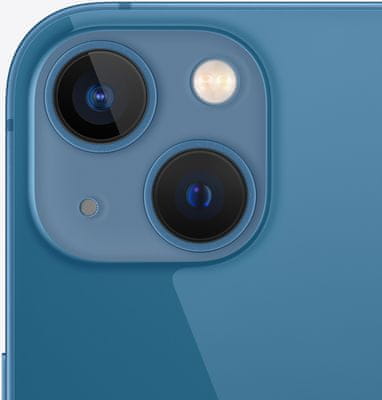 Apple iPhone 13 mini, duální širokoúhlý ultraširokoúhlý fotoaparát vylepšený noční režim optická stabilizace obrazu Smart HDR