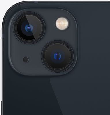 Apple iPhone 13 mini, duálny širokouhlý ultraširokouhlý fotoaparát vylepšený nočný režim optická stabilizácia obrazu Smart HDR
