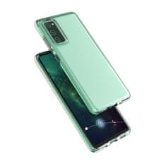 IZMAEL Spring Armor silikonove pouzdro s barevnym lemom pro Samsung Galaxy S20 FE 5G - Slabě Zelená KP8799