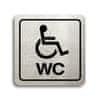 ACCEPT Piktogram WC invalidé (imobilní) - stříbrná tabulka - černý tisk
