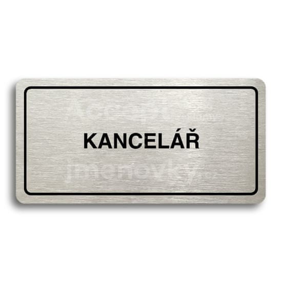 ACCEPT Piktogram KANCELÁŘ - stříbrná tabulka - černý tisk