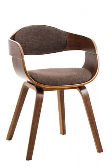 BHM Germany Jídelní židle Kingston, textil, ořech / hnědá