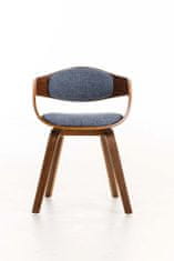 BHM Germany Jídelní židle Kingston, textil, ořech / modrá