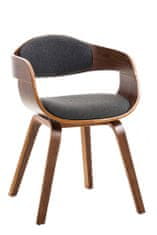 BHM Germany Jídelní židle Kingston, textil, ořech / tmavě šedá
