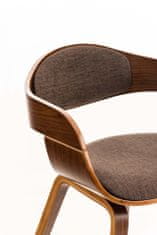 BHM Germany Jídelní židle Kingston, textil, ořech / hnědá