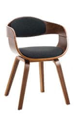 BHM Germany Jídelní židle Kingston, textil, ořech / černá