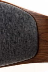BHM Germany Jídelní židle Kingston, textil, ořech / tmavě šedá