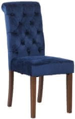 BHM Germany Jídelní židle Lisburn, samet, modrá