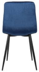 BHM Germany Jídelní židle Tilde, samet, modrá
