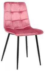 BHM Germany Jídelní židle Tilde, samet, růžová