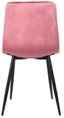 BHM Germany Jídelní židle Tilde, samet, růžová