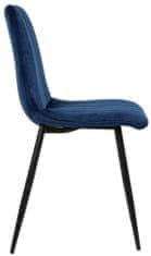 BHM Germany Jídelní židle Dijon, samet, modrá