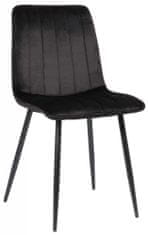 BHM Germany Jídelní židle Dijon, samet, černá