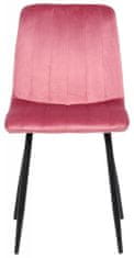 BHM Germany Jídelní židle Dijon, samet, růžová