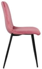 BHM Germany Jídelní židle Dijon, samet, růžová