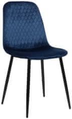 BHM Germany Jídelní židle Giverny, samet, modrá