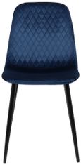 BHM Germany Jídelní židle Giverny, samet, modrá
