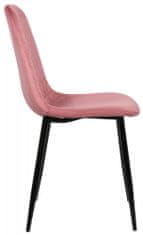 BHM Germany Jídelní židle Giverny, samet, růžová