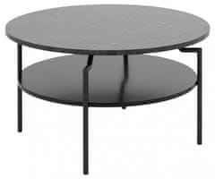 Design Scandinavia Konferenční stolek Goldington, 80 cm, černá