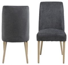 Design Scandinavia Jídelní židle Misty (SET 2ks), tkanina, antracitová