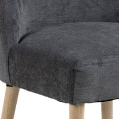 Design Scandinavia Jídelní židle Misty (SET 2ks), tkanina, antracitová