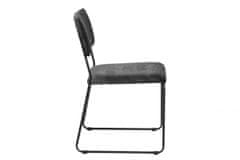 Design Scandinavia Jídelní židle Cornelia (SET 2ks), samet, tmavě šedá
