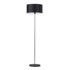 LYSNE.PL Lampa do obývacího pokoje, moderní stojací lampa, lampa s nožním spínačem, WERONA, černá, černá