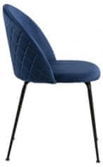 Design Scandinavia Jídelní židle Louise (SET 2ks), modrá