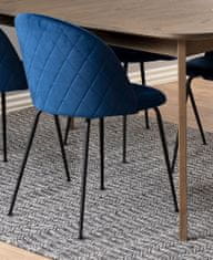 Design Scandinavia Jídelní židle Louise (SET 2ks), modrá