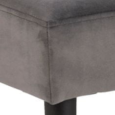 Design Scandinavia Lavice Glory, 95 cm, tkanina, tmavě šedá