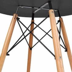 Timeless Tools 4 ks moderních jídelních židlí se stolem, více barev - černá