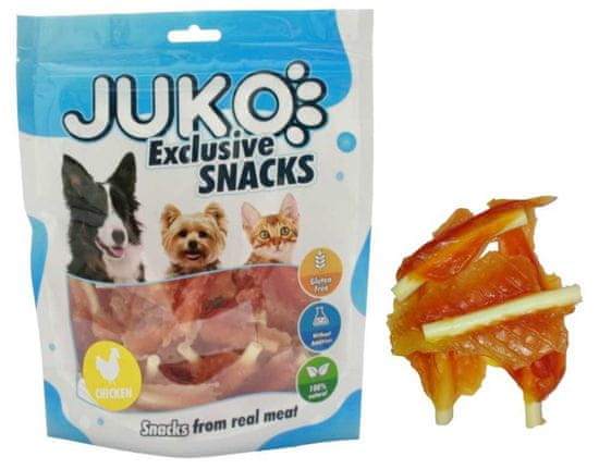 Juko Mini Chicken Soft Jerky with Calcium Bone JUKO Snacks 250 g
