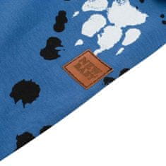 NEW BABY Kojenecký bavlněný šátek na krk tlapka modrý M - M
