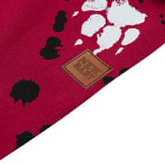 NEW BABY Kojenecký bavlněný šátek na krk tlapka tmavě růžový S - S