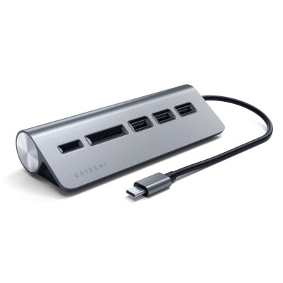 Satechi Aluminium Type-C Hub, USB-A, alumínium
