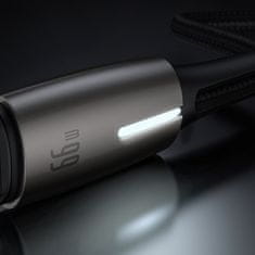 BASEUS Water Drop-shaped kabel USB / USB-C 66W 6A 1m, černý