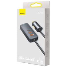 BASEUS Share Together autonabíječka 2x USB / 2x USB-C 120W QC PD, sivá