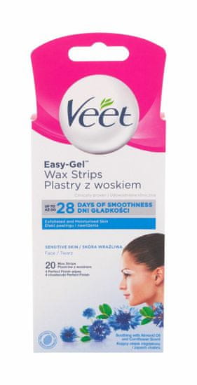 Veet 20ks easy-gel wax strips sensitive skin
