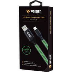 Yenkee YCU 341 GN LED USB C, 1m