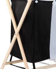 Greatstore Koš na prádlo se 3 přihrádkami, 75 x 40 x 72 cm