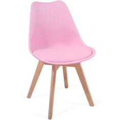 shumee MIADOMODO Sada jídelních židlí, růžová, 2 kusy