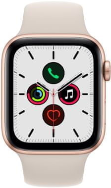 Chytré hodinky Apple Watch SE MKQ43HC/A pro běhání EKG sledování tepu srdeční činnost monitorování aktivity notifikace online platby Apple Pay tréninkové programy přehrávání hudby notifikace volání