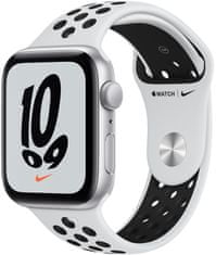 Apple Watch Nike SE , 44mm Silver Aluminium Case with Pure Platinum/Black Nike Sport Band (MKQ73HC/A)