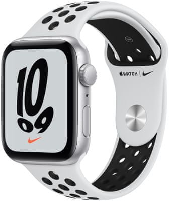 Chytré hodinky Apple Watch SE MKQ73HC/A, Retina displej monitorování tepu srdeční činnosti hudební přehrávač volání notifikace NFC platby Apple Pay hluk App Store