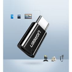 Ugreen adaptér Micro USB / USB-C, černý
